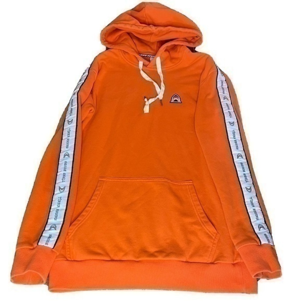 Tiger Shvrk Logo Tape Hoodie Orange Men's Small
70% cotton Poly blend